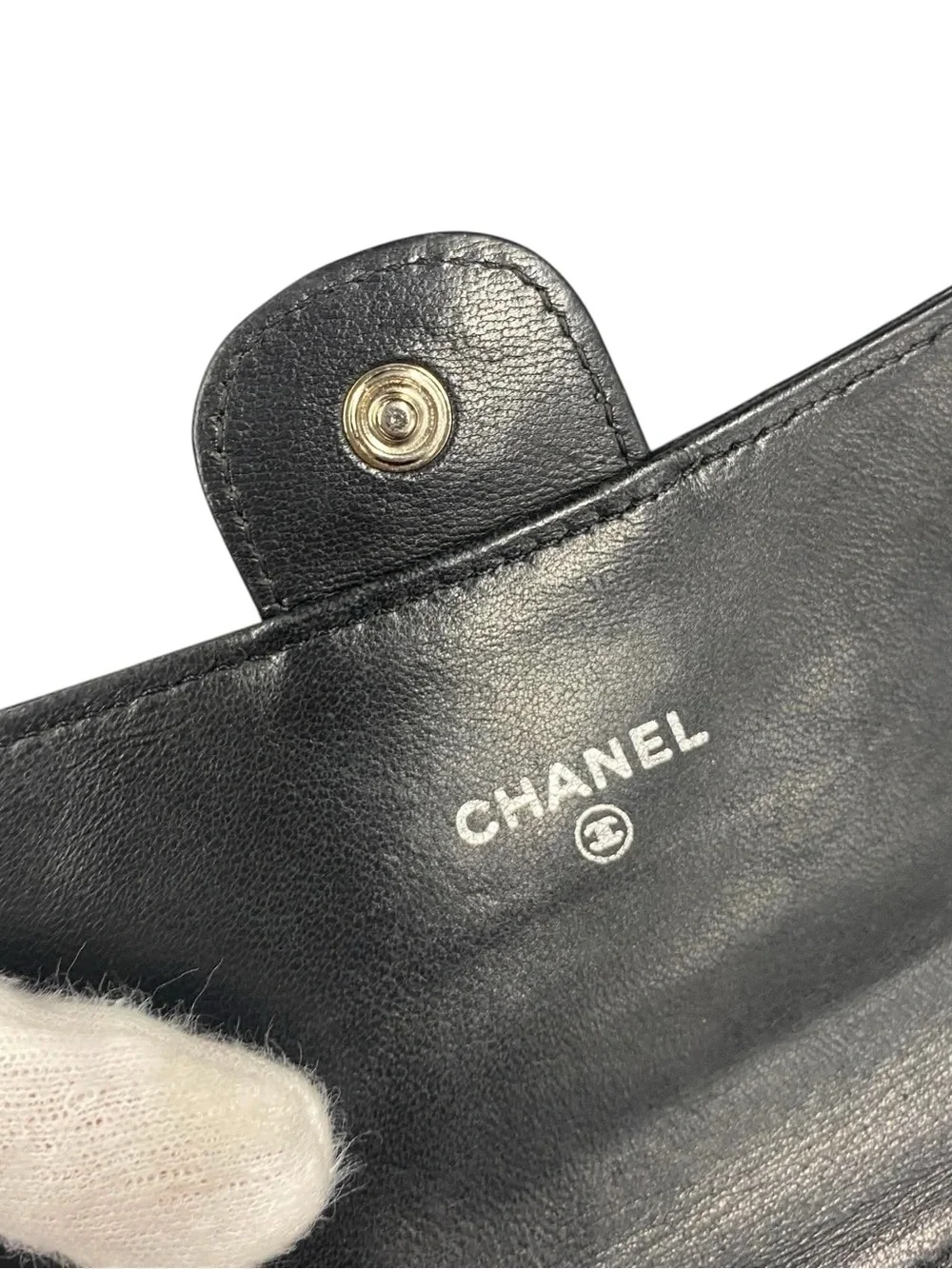 CHANEL Quilted Lambskin Flap Wallet